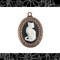 Black and White Cat Cameos 18mm x 13mm Cameos - Set of Six - CAM254